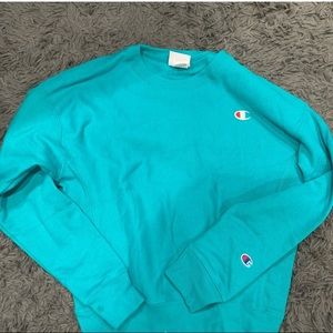 Teal champion crewneck